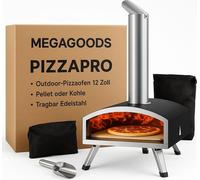 Four à pizza extérieur 12 pouces Pellet charbon, portable acier inoxydable FR.