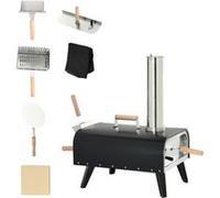 Four à pizza extérieur feu de bois - pelle à pizza, pierre réfractaire Ø 30 cm inclus G