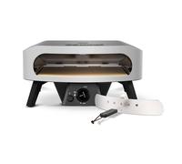 Cozze® 17" Four à Pizza CLASSIC | Gaz 30 mbar | Grande pierre en cordiérite incluse | Double chambre en acier inoxydable | Allumage automatique | Thermomètre intégré | Cuisson rapide 2 min