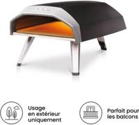 Four à pizza gaz OONI Koda 12 noir pizza 30 cm, préchauffage 15 min, de 280 à 500°C