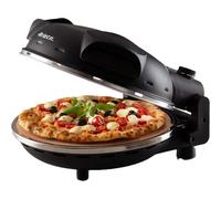 Four à pizza noir 1200 W avec pierre réfractaire