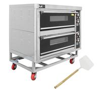 Four à Pizza Pâtisserie Professionnel 6.6kW 400°C 2 Niveaux Cuisine Restaurant