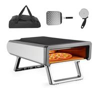 Four à pizza portable à gaz de 30,5 cm pour cuisine en plein air, chauffage rapide jusqu'à 510 °C en quelques minutes, avec pierre à pizza et housse résistante aux intempéries pour jardin et camping