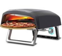 Four à pizza portable à gaz rotatif MasterPRO NAPOLI - Cuisson rapide et homogène - Puissance jusqu'à 500°C - Pizzas prêtes en 60 secondes - Sac de transport et plateau en pierre inclus