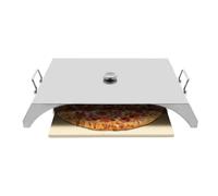 Four à pizza portable en acier inoxydable de 30,5 cm avec thermomètre et pelle, kit de four pour barbecue extérieur pour camping, jardin et pique-nique