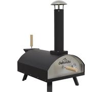 Four à pizza portable et fumoir à bois 35,6 cm - Acier noir - Fête de jardin en plein air