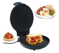 Four à Pizza, Uten Gril à Double Poêle ave Plaque Chauffante Polyvalente, 1200 W Machine à Pain à Chaleur Rapide, surface de friture de 30 cm de Diamètre