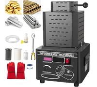 Four À Résistance, Four Fusions Numérique Pour L'or, Four Fusions Électrique Amélioré 1600°C/2912°F Et 5000W, Kit D'outils Avec Creuset En Graphite 2/3Kg, Pour L'or, L'argent Et Le Cuivre(Noir,2KG)