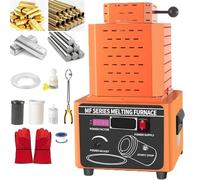 Four À Résistance, Four Fusions Numérique Pour L'or, Four Fusions Électrique Amélioré 1600°C/2912°F Et 5000W, Kit D'outils Avec Creuset En Graphite 2/3Kg, Pour L'or, L'argent Et Le Cuivre(Orange,2KG)