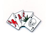 Four Aces 0185 Pin's Motif tête de mort Rockabilly Gothique