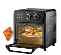 Four Air Fryer 14L avec fenêtre visible - Four électrique multifonction compact, cuisson intelligente automatique pour la pâtisserie et le rôtissage black
