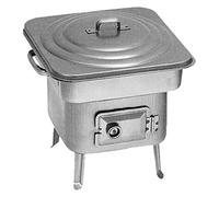 Four bas 'Pic Nic' à charbon. Imprimé en tôle.