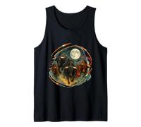 Four Bulls Moon 4 Toros Valor Weird Cursed Meme Débardeur