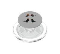 Four Calling Birds Retro Mid-Century Cut-Out 3 PopSockets PopGrip pour MagSafe