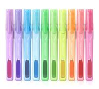 Four Candies Lot de 10 surligneurs pastel mignons, couleurs assorties, pointe biseautée douce, vue à encre claire, ensemble de surligneurs esthétiques pour l'organisation, le coloriage et les