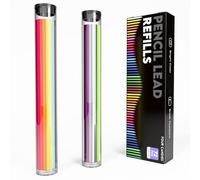 Four Candies Lot de 72 mines de crayons de couleur mécaniques, 36 recharges de crayons de couleur, mines de couleurs assorties