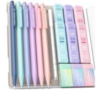Four Candies Porte-mines 0.5, avec mines HB & 2B 0.5mm, gomme Pastel et recharges gomme, paquet de 16 avec étui, fournitures scolaires esthétiques pour écrire, dessiner et faire des croquis