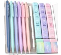 Four Candies Porte-mines 0.7mm, avec mines HB & 2B 0.7, gomme Pastel et recharges gomme, paquet de 16 avec étui, fournitures scolaires esthétiques pour l'écriture, le dessin et le croquis