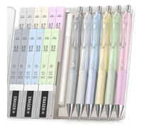 Four Candies Porte-mines Pastel 6PCS 0.5 & 0.7 mm Cute Mechanical Pencils with 12 Tubes HB 2B Lead Refills, 3 Erasers, 9 Eraser Refills, Metal Clip For School Drawing Sketching 6 Colors