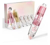 Four Candies Ruban Correcteur Blanc Réutilisable avec 4 Recharges Supplémentaires, Applicateur en Forme de Stylo esthétique Facile à Utiliser pour les Fournitures Scolaires (Abricot Rose)