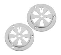 Four Clapet D’aération Circulaire en Acier Inoxydable Argenté 2 Pièces | Pièce de Rechange pour Four et Thermostat Box, Style Créatif, Installation Soignée, Résistance à L’obstruction