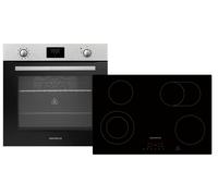 Four Cuisinière Cuisson 77 CM Herdset Barbecue Air Chaud Montage Minuteur 72 L