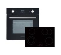 Four Cuisinière Cuisson Vitrocéramique 77 CM Herdset Montage Air Chaud Minuterie