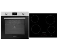 Four Cuisinière Cuisson Vitrocéramique Herdset Air Chaud Montage Minuterie 72 L