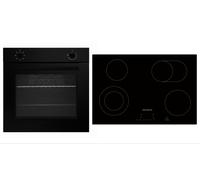 Four Cuisinière Mat Noir Plaque Vitrocéramique 77Cm Autonome Sans Cadre Respekta