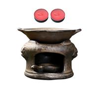 Four d'aromathérapie | avec 2 Bougies diffuseur de Parfum Multifonction en céramique | la parfumée comme réchauffement - pour Salle de Yoga, Maison, Bureau, Chambre à Coucher et méditation