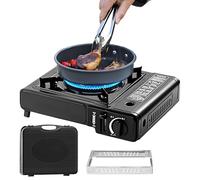 Four de camping - Cuisinière d'extérieur avec étui de transport - Cuisinière de camping avec sac de transport - Four à dos pour acier au carbone - Équipement de cuisine - Brûleur d'extérieur pour