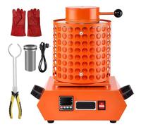 Four de Fusion d’Or Électrique, Four de Fusion Numérique PID 1150°C avec Creuset en Graphite, Four de Coulée Métal 2000W pour Bijoux Or, Argent, Cuivre & Aluminium orange 3kg