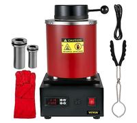 Four de fusion de métal 1/3KG avec écran d'affichage à LED outils de fabrication de bijoux Kit de creuset de Kit de four en or précieux Pour usage commercial(1 and 3KG Crucible)