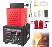 Four De Fusion De Table 5000 W (1600°C), éGalement Utilisé Comme Four Laboratoire pour La Métallurgie, Creuset Inclus, Fusion 3-5 Min, éCran Digital, pour Fondre Or, Argent, Cuivre, Aluminium