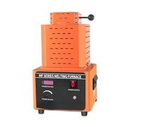 Four De Fusion D'or À Fréquence Intermédiaire 1600 °C, Rapide L'or, L'argent, Du Cuivre, Fer Et L'aluminium Chauffage Des MéTaux SûR Et Efficace(2kg/orange)