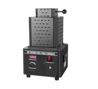 Four De Fusion D'or À Fréquence Intermédiaire 1600 °C, Rapide L'or, L'argent, Du Cuivre, Fer Et L'aluminium Chauffage Des MéTaux SûR Et Efficace(2KG/Black)