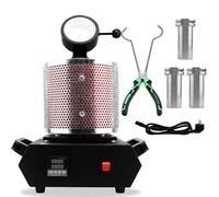 Four de fusion d'or électrique 1 500 W, avec creuset en graphite de 1 kg et 3 kg et grille de protection pour ferraille