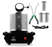 Four de fusion d'or électrique 1 500 W, avec creuset en graphite de 1 kg et 3 kg et grille de protection pour ferraille