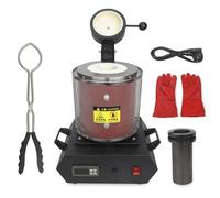 Four de Fusion d'Or, Four de Fusion Électrique, Kit complet de four de fusion des métaux avec creuset, pinces et gants, for fondre l'argent, l'or, le cuivre et l'aluminium.(WithNetwork)