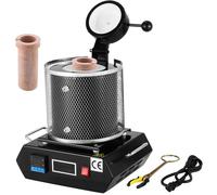 VEVOR Four de Fusion Électrique 1350 W, Four de Fusion d'or, Température Maximale 1150 ℃, avec Creuset en Céramique 1 kg, pour la Coulée et l'Affinage des Métaux Précieux, Argent, Aluminium, Cuivre