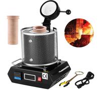 VEVOR Four de Fusion Électrique 1350 W, Four de Fusion d'or, Température Maximale de 1150 ℃, avec Creuset en Céramique de 3 kg, pour la Coulée et l'Affinage des Métaux Précieux, Argent, Aluminium