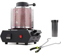 Four de fusion électrique, 1750 W numérique, comprend un creuset en graphite et une pince pour faire fondre de l'argent, de l'or, du cuivre et de l'aluminium