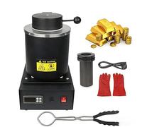 Four de fusion électrique, affine les métaux jusqu'à 1 150 °C, comprend des pinces, un creuset en graphite et une protection en maille, idéal pour l'or, l'argent, l'étain, l'aluminium