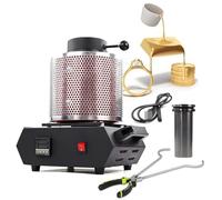 Four de fusion électrique - Machine de fusion numérique 1750 W pour or, argent, cuivre, aluminium, température maximale de 1150 ℃, idéale pour le moulage de bijoux et le travail du métal