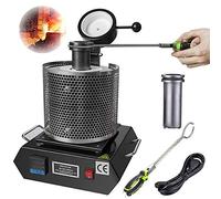 Four de fusion électrique pour or, 1 kg/2 kg/3 kg, 2102 °F, capacité de chauffage, moulage, raffinage, métaux, or, argent, étain, aluminium, 2 kg (1 kg)