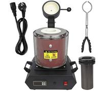 Four de fusion électrique pour or, 1 kg, 2 kg, 3 kg, 2102 °F, numérique, avec réglage de la température, 110 V/220 V, pour métaux, argent, cuivre, étain, aluminium, 3 kg (3 kg)