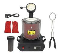 Four de fusion électrique pour or, capacité de 1, 2 ou 3 kg, four de fusion numérique à 1000 °C, pinces pour four de fusion électrique avec grille de protection et creuset en graphite, pour