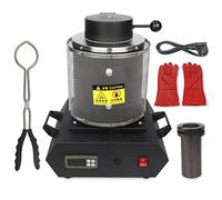 Four de fusion électrique pour or, creuset en graphite de 1 kg/2 kg/3 kg, 1 800 W, 2 102 °F, kit de fusion pour bijoux, métaux, or, argent, cuivre