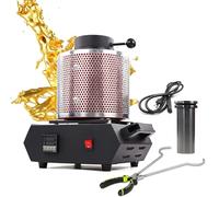 Four de fusion électrique pour or, four de fusion automatique à commande numérique, 220 V, 1 500 W, 1 150 °C, avec grille de protection, creuset en graphite de 1 kg, 2 kg, 3 kg, pour argent,