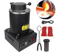 Four de fusion électrique pour or, four de fusion automatique, four de fusion numérique 1150 °C / 2102 °F, kit de moulage de métal avec creuset en graphite pour ferraille fondue, Sil